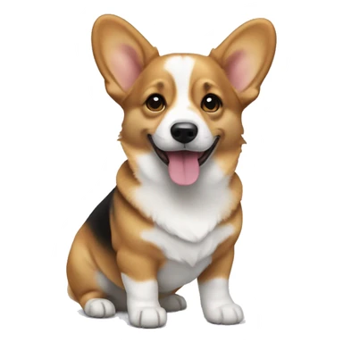 Black baby Welsh corgi sticker