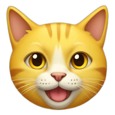 yellow smirking cat with raising one eyebrow sticker