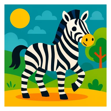 Zebra sticker