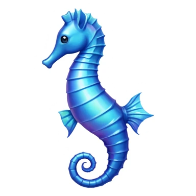 a blue seahorse sticker