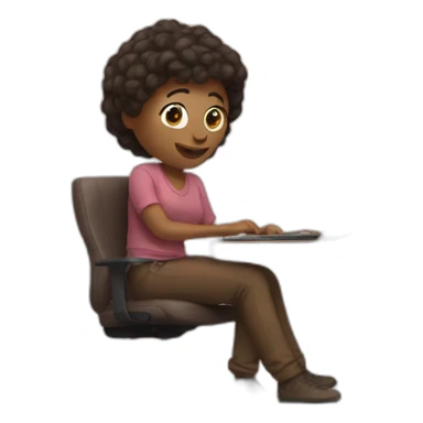 working from home sticker