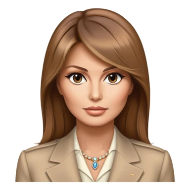 Melania Trump former First Lady with elegant style and light brown hair sticker