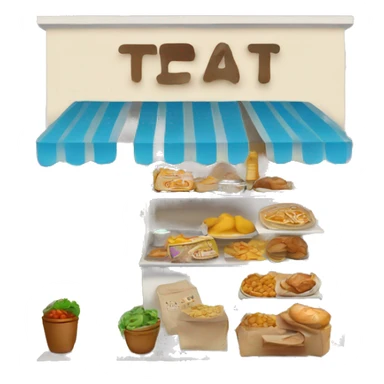 Greek street food shop sticker