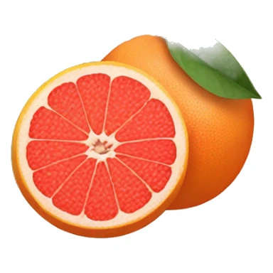 Two Grapefruit with leaves sticker