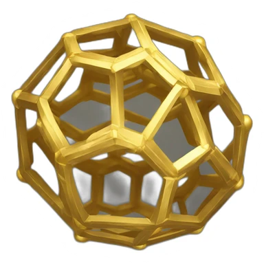 Golden truncated Icosahedron sticker