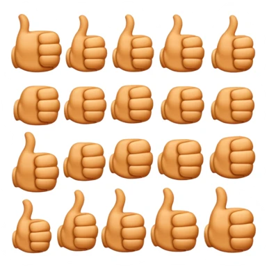 Lots of thumbs sticker