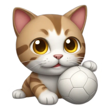 Cat-playing-with-a-ball sticker