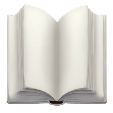 closed book, white cover, standing sticker