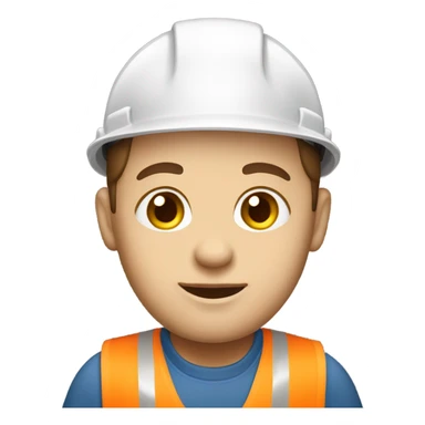 construction worker white skin sticker
