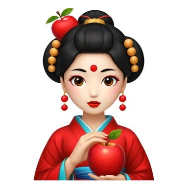 geisha god with an apple sticker