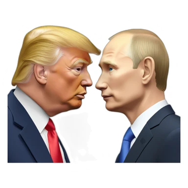 trump-and-putin-kissing,-lgbtq+ friendly, positivity, inclusiveness sticker
