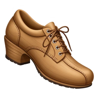 Un zapato de madera estilo Polonia . El zapato está tallado a mano. Pero de madera   sticker