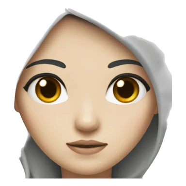 Half Asian half white girl with black hair  sticker