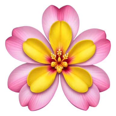 yellow and pink monoi flower sticker