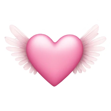 Pink hear with wings sticker