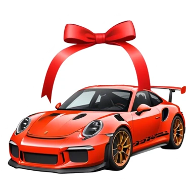 Porsche 911 GT3 Rs with bow  sticker