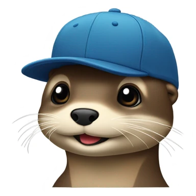 Loutre avec une casquette à l'envers sticker