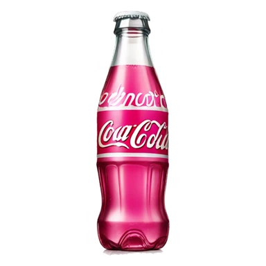 Pink Coca-Cola bottle sticker