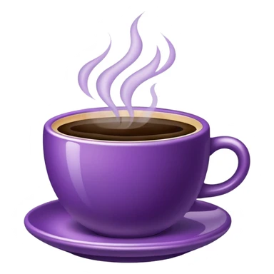 purple cup of coffee sticker