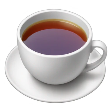 Cup of tea with simple sticker