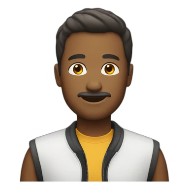 men with short hairs on bike sticker