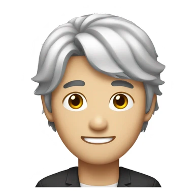 man with slightly longer hair KOREAN singer sticker