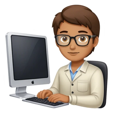 programmer at the pc sticker