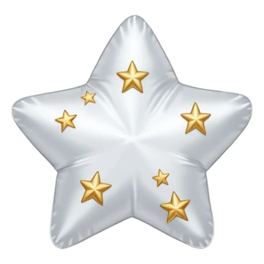 White satin Shine stars aesthetic sticker