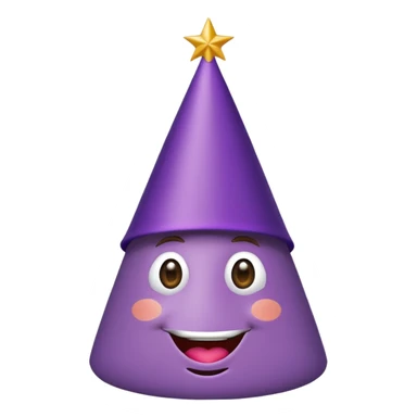brinjal wearing party hat sticker