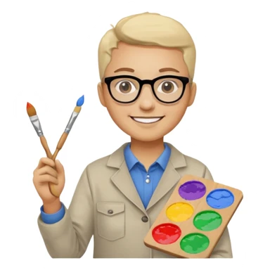 un professeur d'arts plastiques sticker