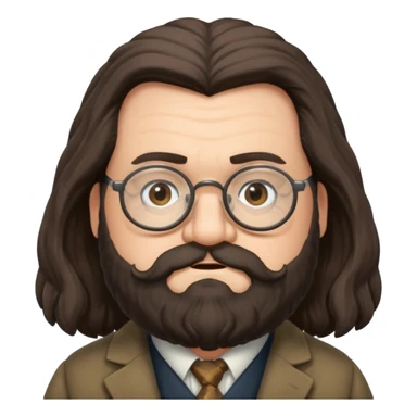 Professor Rubeus Hagrid wearing glasses sticker