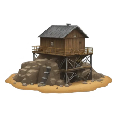 mine shaft/Mining Building house sticker