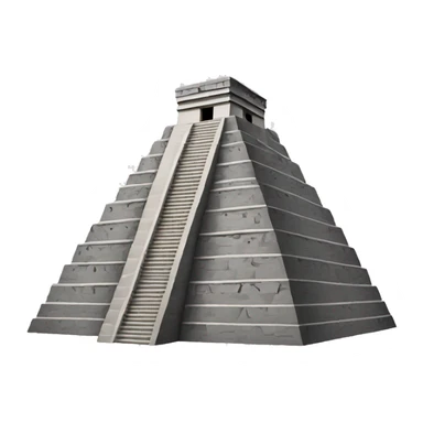 Gray Aztec pyramid facing forward sticker