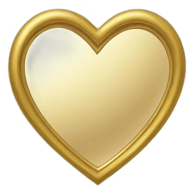 fancy gold heart mirror sticker