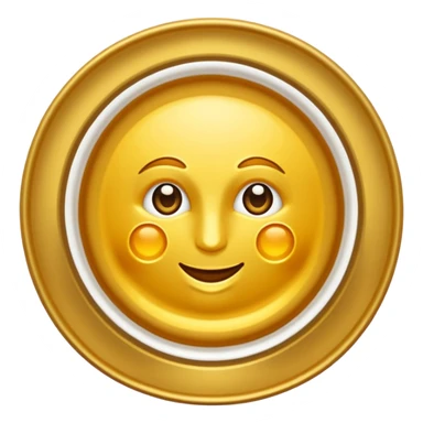 un lingote de oro en un plato sticker