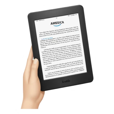 BLACK KINDLE WITH A PAGE WHERE IT SAYS HUB 22 AMERICA sticker