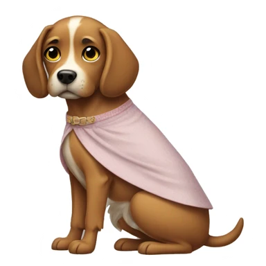 Dog wering skirt sticker