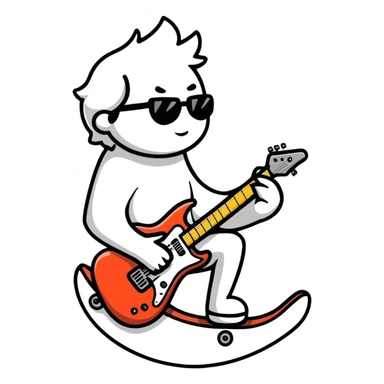 cool funny rocker sticker