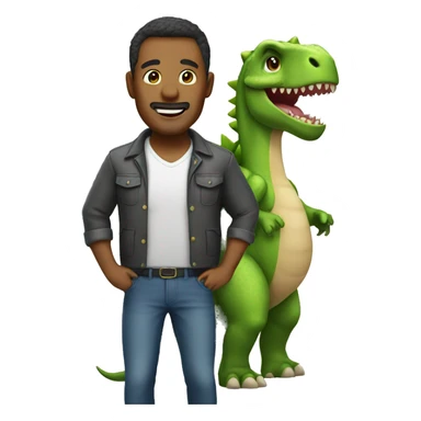 dad in a dinosaur costume sticker