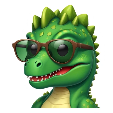 dinosaur with sunglasses sticker
