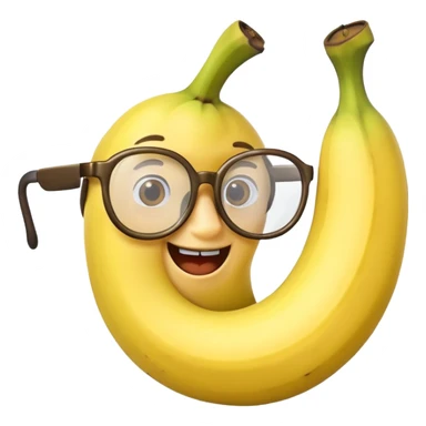 banana with glasses sticker
