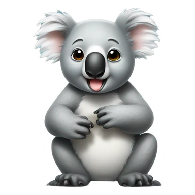 Koala blowing kiss sticker