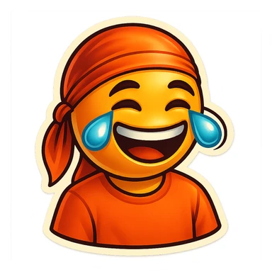 lol face laughing crying
orange shirt
make him smile
Change His durag To orange sticker
