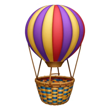 hotair balloon topdown sticker