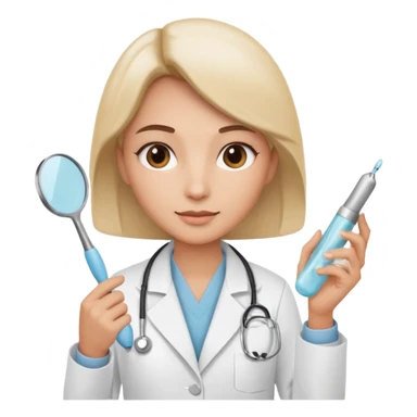 doctor with skin care tool sticker