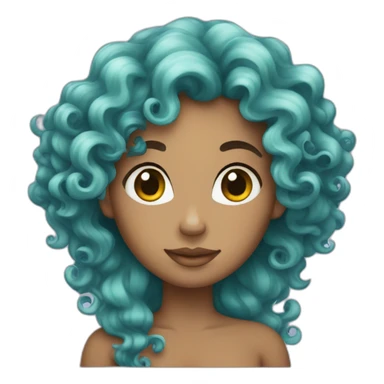 Curly hair Mermaid  sticker