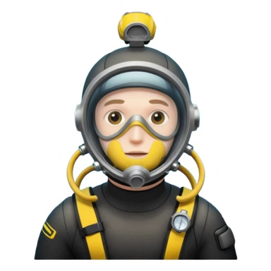 Underwater man sticker