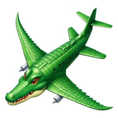 crocodile formed as a plane sticker