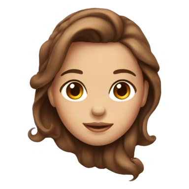 really pretty girl with brown hair sticker