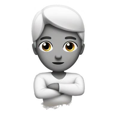 Person with crossed arms sticker